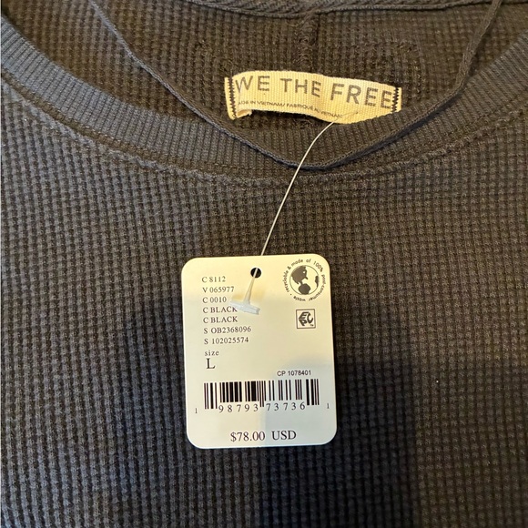 We The Free Lapis Cuff Thermal Long Sleeve Tee - Picture 2 of 7